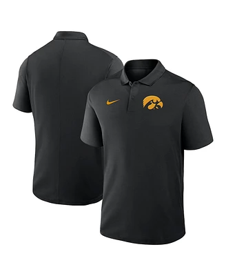 Nike Men's Black Iowa Hawkeyes Primetime Victory Primary Logo Performance Polo Shirt