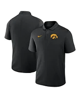 Nike Men's Black Iowa Hawkeyes Primetime Victory Primary Logo Performance Polo Shirt