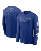 Nike Men's Royal Brooklyn Dodgers Cooperstown Collection Knockout Long Sleeve T-Shirt