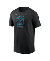 Nike Men's Black Miami Marlins 2025 City Connect Large Logo T-Shirt