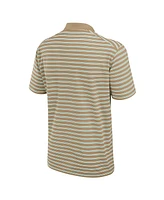 Nike Men's Tan Oregon Ducks Athletic Prep Striped Performance Polo Shirt