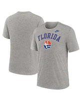 Nike Men's Heather Gray Florida Gators Legacy Arch Tri-Blend T-Shirt