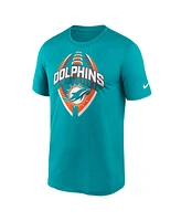 Nike Men's Aqua Miami Dolphins Legend Icon Performance T-Shirt