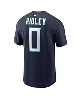 Nike Men's Calvin Ridley Navy Tennessee Titans Player Name Number T-Shirt