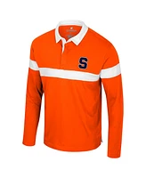 Colosseum Men's Orange Syracuse Orange Too Cool for School Long Sleeve Polo Shirt