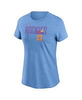 Nike Women's Kris Bryant Light Blue Colorado Rockies 2025 City Connect Fuse Name Number T-Shirt