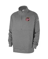Nike Men's Heather Gray Indiana Fever React Club Half-Zip Pullover Sweatshirt