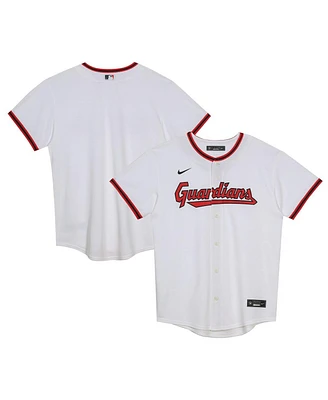 Nike Toddler White Cleveland Guardians Home Blank Replica Jersey