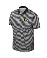 Colosseum Men's Black Missouri Tigers Striped Polo Shirt