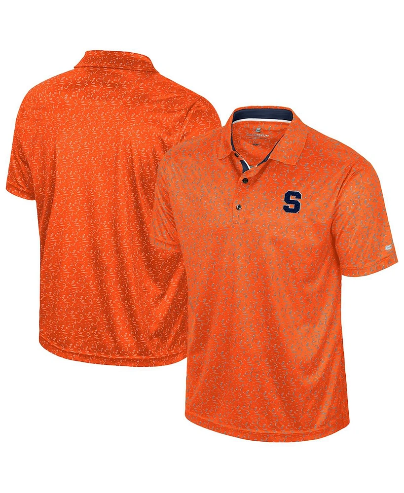 Colosseum Men's Orange Syracuse Sublimated Golf Polo Shirt