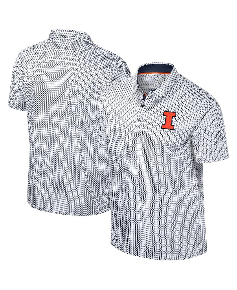 Colosseum Men's Navy Illinois Fighting Illini Big Tall Marty Rival Polo Shirt