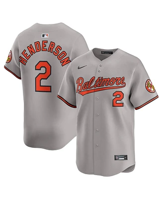 Nike Men's Gunnar Henderson Gray Baltimore Orioles Road Limited Player Jersey
