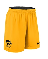 Nike Men's Black/Gold Iowa Hawkeyes 2025 Sideline Reversible Performance Shorts