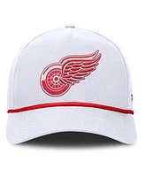 Fanatics Men's White Detroit Red Wings Rope A-Frame Adjustable Hat