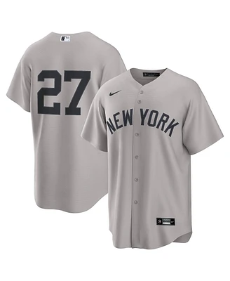Nike Men's Giancarlo Stanton Gray New York Yankees Alternate Replica 2.0 Player Jersey