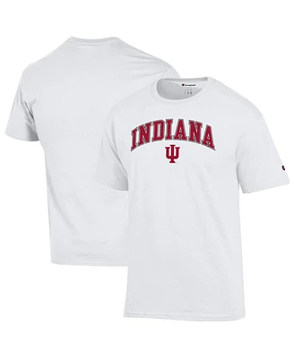 Champion Men's White Indiana Hoosiers Arch Over Logo T-Shirt