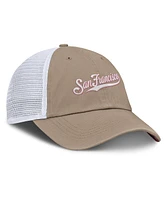 Nike Men's and Women's Khaki/White San Francisco Giants Club Trucker Adjustable Hat