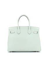 Pre-Owned Hermes Birkin 30 Handbag Grey Togo with Palladium Hardware