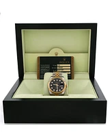 Pre-Owned Rolex Oyster Perpetual Datejust Automatic Watch in Stainless Steel and Gold with Diamond Markers 36mm