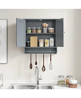 Wall Mounted Bathroom Storage Medicine Cabinet with Towel Bar