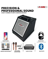 5 Core Electric Drum Amplifier 80W Professional Bluetooth Drumming Amp w 8” Speaker w 3 Band Eq