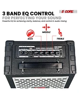 5 Core Electric Drum Amplifier 80W Professional Bluetooth Drumming Amp w 8” Speaker w 3 Band Eq