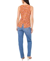 Vince Camuto Women's Printed Keyhole-Back Tank Top