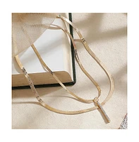 Sohi Gold-Plated Layered Contemporary Necklace