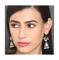 Sohi Oxidised Crescent Drop Earrings