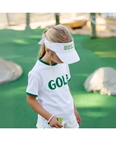 Bits & Bows Girls Girls Golf Bow Visor in White