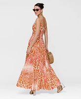 Avec Les Filles Women's Square-Neck Maxi Dress
