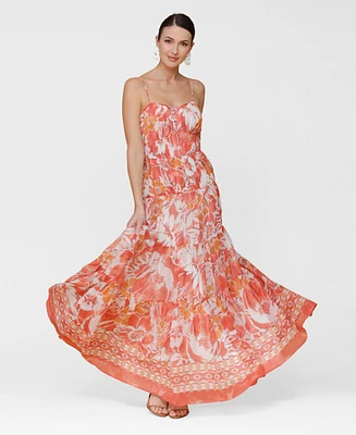 Avec Les Filles Women's Sleeveless Sweetheart Maxi Dress