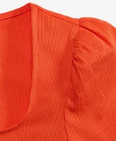 On 34th Women's Square-Neck Puff-Sleeve Top, Exclusively at Macy's