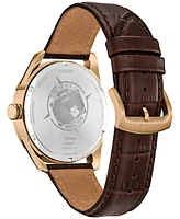 Citizen Eco-Drive Men's Disney Mickey Mouse Brown Leather Strap Watch 42mm