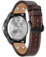 Citizen Eco-Drive Men's Star Wars X-Wing & Tie Fighter Brown Leather Strap Watch 45mm