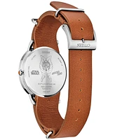 Citizen Eco-Drive Men's Star Wars Ahsoka Tano Brown Leather Strap Watch 41mm