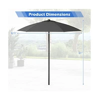 6.8 feet Patio Umbrella with Air Vent and Metal Ribs