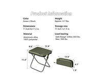 Naturehike, Folding Camping Stool , Portable Mini Chair, Lightweight Aluminium Alloy Small Backpacking with Thickened Seat Cushio