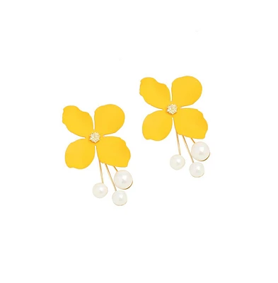 Sohi Pearl Hoop Earrings