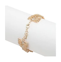 Sohi Gold-Plated Contemporary Mesh Bracelet