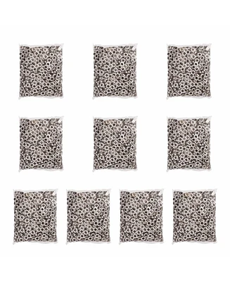 Yescom 10000 pcs Grommet Kit 3/8 inch Size #2 Eyelets and Washers Nickel for Hand Press Apparel Leather Printing Tarp