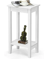 Set of 2 Versatile 2-Tier End Table with Storage Shelf