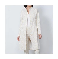 Etcetera Women's Floral Jacquard Coat Dreamscape