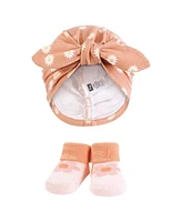 Hudson Baby Baby Girls Hudson Turban and Socks Set, Peace Love And Flowers, One