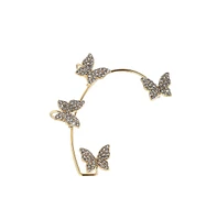 Sohi Gold-Plated Butterfly Cuff Earrings