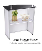 Popup Promotional Counter Table Booth Portable Demo Display Banner Stand 2 Pack