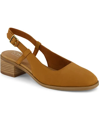 Toms Women's Jaclyn Block Heel Slingback Sandals
