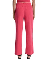 Dkny Jeans Petite Cotton Pull-On Smocked-Waist Pants