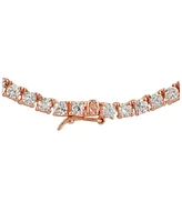 Sterling Silver Cubic Zirconia 3MM Tennis Necklace