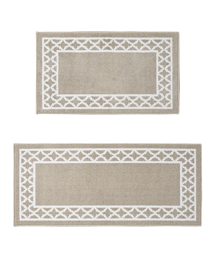 Nautica Collin Trellis Border Tufted 2-Pc. Runner Rug Set